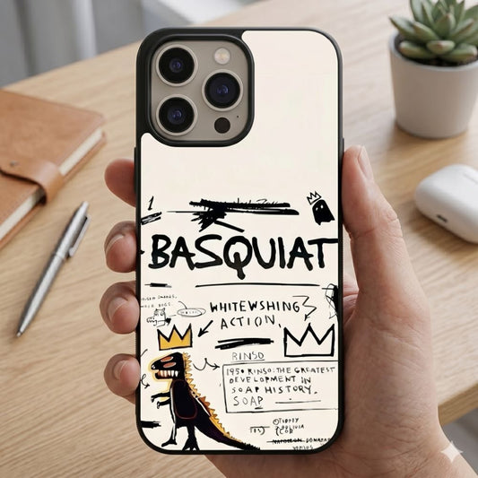 Basquiat Wall Art Protective Case Compatible with iPhone, Samsung & Google Pixel FX0238