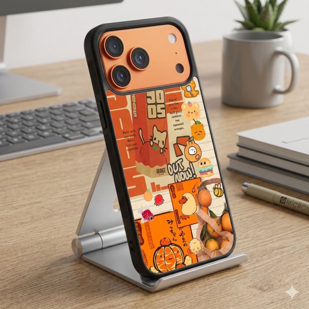 Retro Art Fruits And Beverages Protective Case Compatible with iPhone, Samsung & Google Pixel FX0242