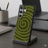 Spiral Green Wallpaper Protective Case Compatible with iPhone, Samsung & Google Pixel FX0248