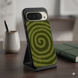 Spiral Green Wallpaper Protective Case Compatible with iPhone, Samsung & Google Pixel FX0248
