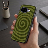 Spiral Green Wallpaper Protective Case Compatible with iPhone, Samsung & Google Pixel FX0248