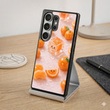 Orange Resin Charms Protective Case Compatible with iPhone, Samsung & Google Pixel FX0251