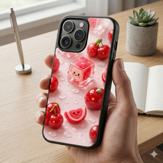 Cherry Jelly Desserts Protective Case Compatible with iPhone, Samsung & Google Pixel FX0252