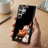 Cute Cat Expression Protective Case Compatible with iPhone, Samsung & Google Pixel FX0255
