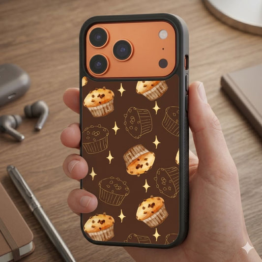 Chocolate Chip Muffins Protective Case Compatible with iPhone, Samsung & Google Pixel FX0258