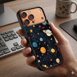 Planets And Stars On A Dark Background Protective Case Compatible with iPhone, Samsung & Google Pixel FX0264