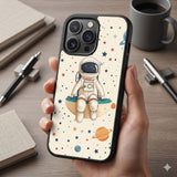 Whimsical Cartoon Astronaut Protective Case Compatible with iPhone, Samsung & Google Pixel FX0265