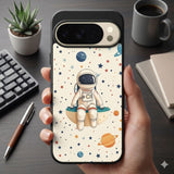 Whimsical Cartoon Astronaut Protective Case Compatible with iPhone, Samsung & Google Pixel FX0265