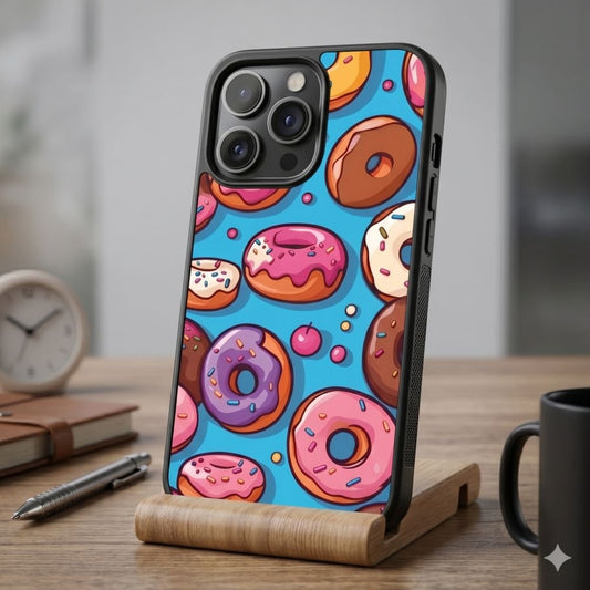 Donuts With Various Colored Sprinkles Protective Case Compatible with iPhone, Samsung & Google Pixel FX0267