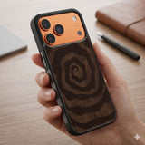 Brown Swirl Pattern Protective Case Compatible with iPhone, Samsung & Google Pixel FX0270