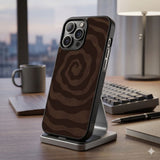 Brown Swirl Pattern Protective Case Compatible with iPhone, Samsung & Google Pixel FX0270