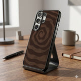 Brown Swirl Pattern Protective Case Compatible with iPhone, Samsung & Google Pixel FX0270