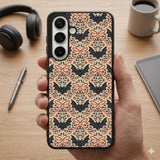 Black Bats Damask With Flowers Protective Case Compatible with iPhone, Samsung & Google Pixel FX0271