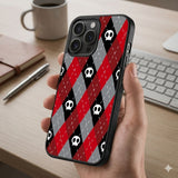 Red And Black Skull Protective Case Compatible with iPhone, Samsung & Google Pixel FX0273