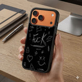 Dark Scribbled Aesthetic Protective Case Compatible with iPhone, Samsung & Google Pixel FX0274