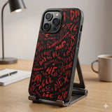 Red Graffiti Art Protective Case Compatible with iPhone, Samsung & Google Pixel FX0275