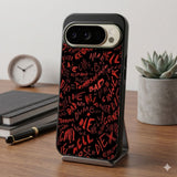 Red Graffiti Art Protective Case Compatible with iPhone, Samsung & Google Pixel FX0275