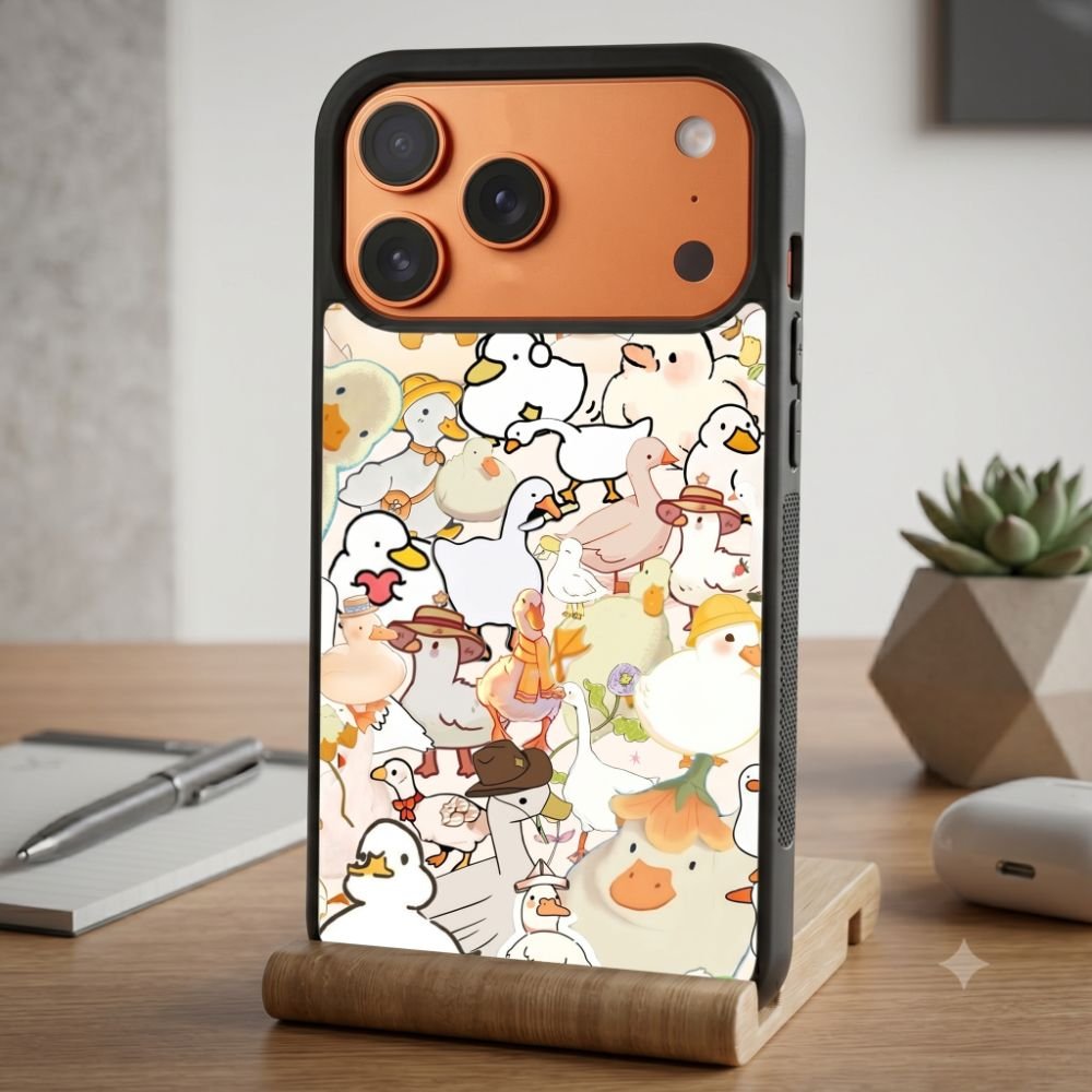 Cute Cartoon Duck Protective Case Compatible with iPhone, Samsung & Google Pixel FX0276