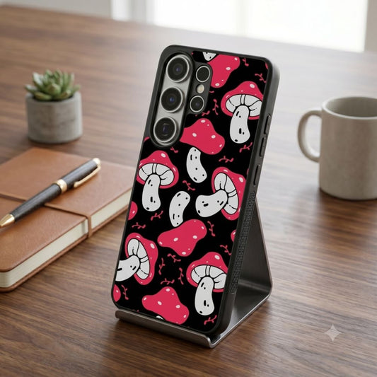 Cottagecore Red Mushroom Protective Case Compatible with iPhone, Samsung & Google Pixel FX0277