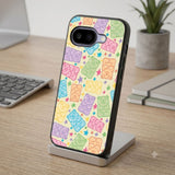 Bear Pattern Wallpaper Protective Case Compatible with iPhone, Samsung & Google Pixel FX0278