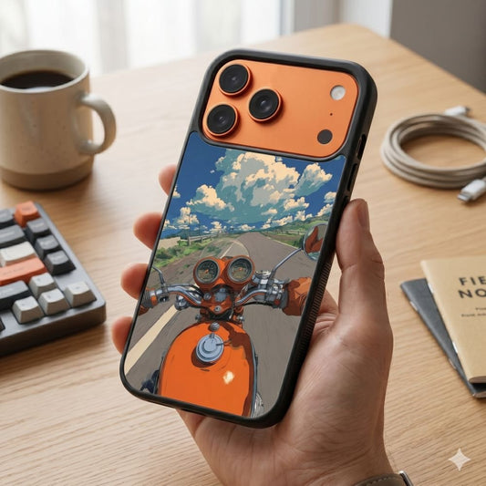 Ghibli Fantasy Bike Ride Protective Case Compatible with iPhone, Samsung & Google Pixel FX0283