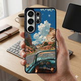Vintage Car Scenery Protective Case Compatible with iPhone, Samsung & Google Pixel FX0284