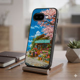 Flower Filled Seaside Shop Protective Case Compatible with iPhone, Samsung & Google Pixel FX0287