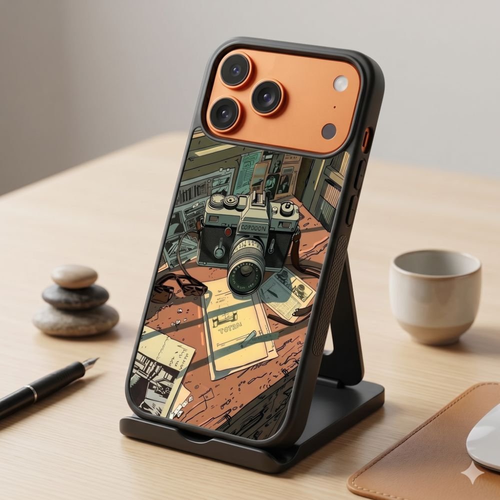 Vintage Camera Resting Protective Case Compatible with iPhone, Samsung & Google Pixel FX0294