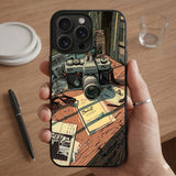 Vintage Camera Resting Protective Case Compatible with iPhone, Samsung & Google Pixel FX0294