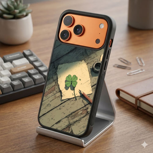 Paper Upon A Wooden Surface Protective Case Compatible with iPhone, Samsung & Google Pixel FX0300