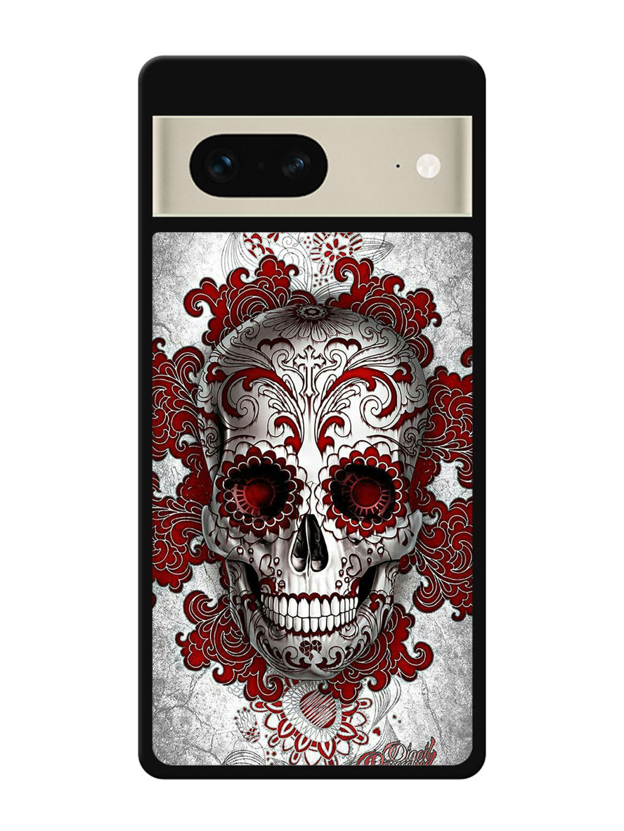 sugar skull tattoo Google Pixel 7 Case