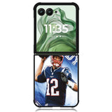 New England Patriots Tom Brady X00037 Motorola Moto Razr+ Plus 2024/2025 Case, Motorola Razr 50 Ultra/50s Ultra Case