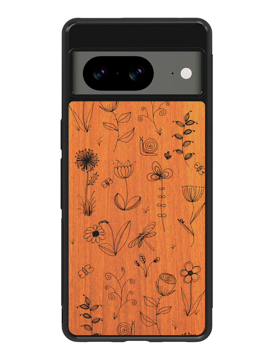 Botanical Plants Wood Google Pixel 8a Case