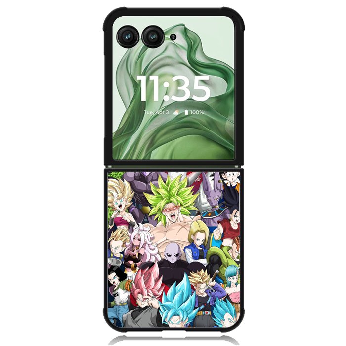 Dragon Ball Collage X00302 Motorola Moto Razr+ Plus 2024/2025 Case, Motorola Razr 50 Ultra/50s Ultra Case