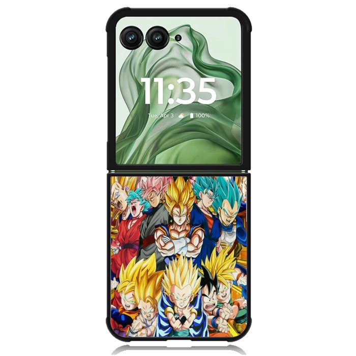 Dragon Ball Collage X00301 Motorola Moto Razr+ Plus 2024/2025 Case, Motorola Razr 50 Ultra/50s Ultra Case
