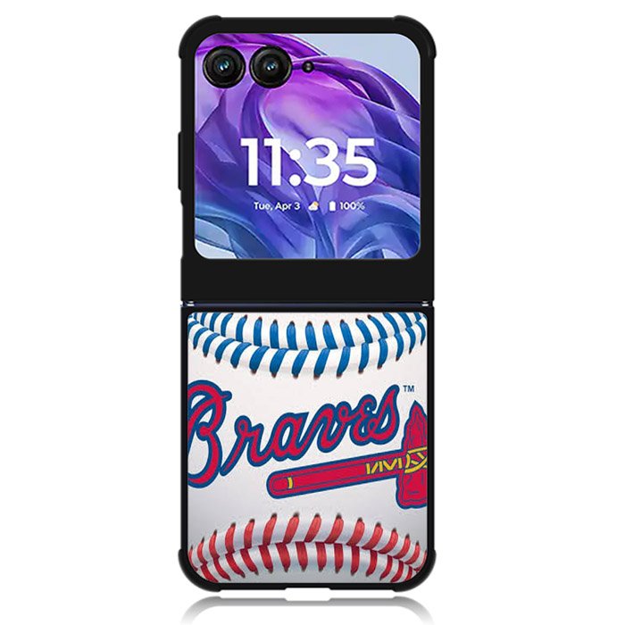 Atlanta Braves Logo 3rd Motorola Moto Razr 2024 , Moto Razr 50 Case
