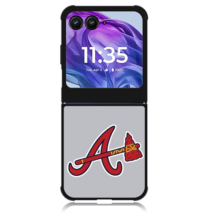 Atlanta Braves Logo 2nd Motorola Moto Razr 2024 , Moto Razr 50 Case