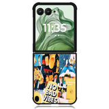 No Bad Vibes Collage X00613 Motorola Moto Razr+ Plus 2024/2025 Case, Motorola Razr 50 Ultra/50s Ultra Case