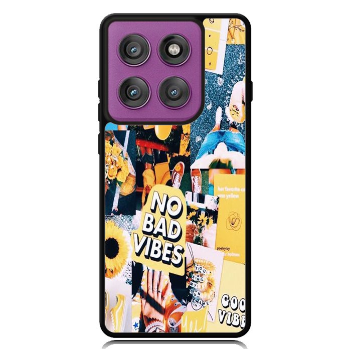 No Bad Vibes Collage X00613 Motorola Moto Edge 2025 | Moto Edge 60 Fusion | Moto Edge 60 Pro Case