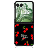 BLACK CHERRY X00621 Motorola Moto Razr+ Plus 2024/2025 Case, Motorola Razr 50 Ultra/50s Ultra Case