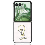 light bulb doodle X00625 Motorola Moto Razr+ Plus 2024/2025 Case, Motorola Razr 50 Ultra/50s Ultra Case