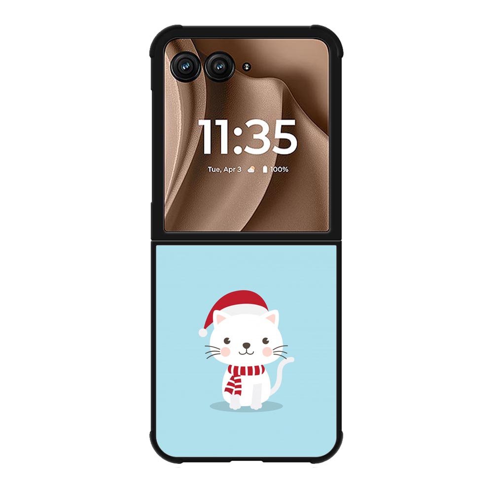 Cat with Santa X00631 Motorola Moto RAZR Plus 2025 Case