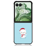 Cat with Santa X00631 Motorola Moto Razr+ Plus 2024/2025 Case, Motorola Razr 50 Ultra/50s Ultra Case