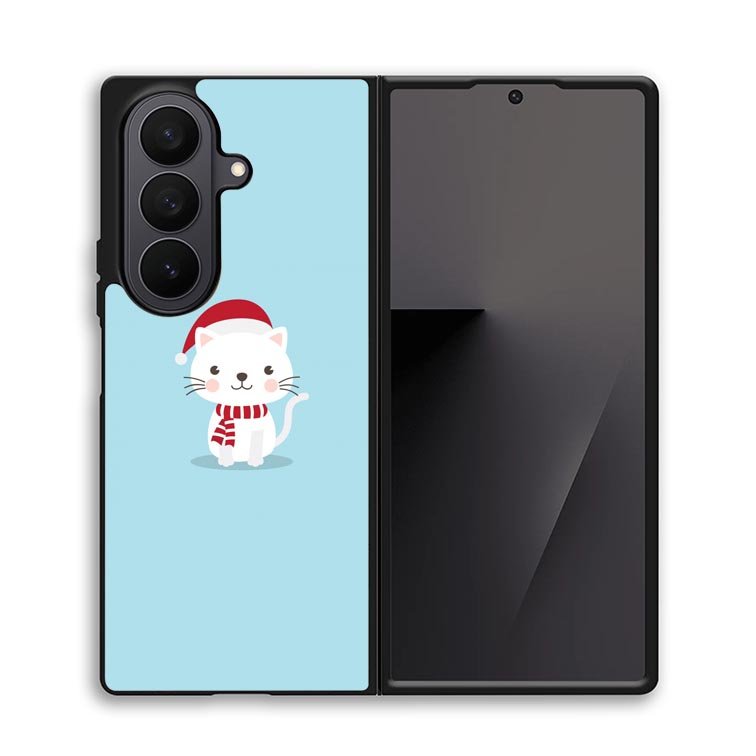 Cat with Santa X00631 Samsung Galaxy Z Fold 7 Case
