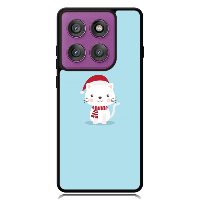 Cat with Santa X00631 Motorola Moto Edge 2025 | Moto Edge 60 Fusion | Moto Edge 60 Pro Case