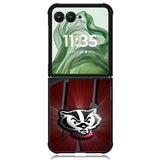 wisconsin badger X00765 Motorola Moto Razr+ Plus 2024/2025 Case, Motorola Razr 50 Ultra/50s Ultra Case