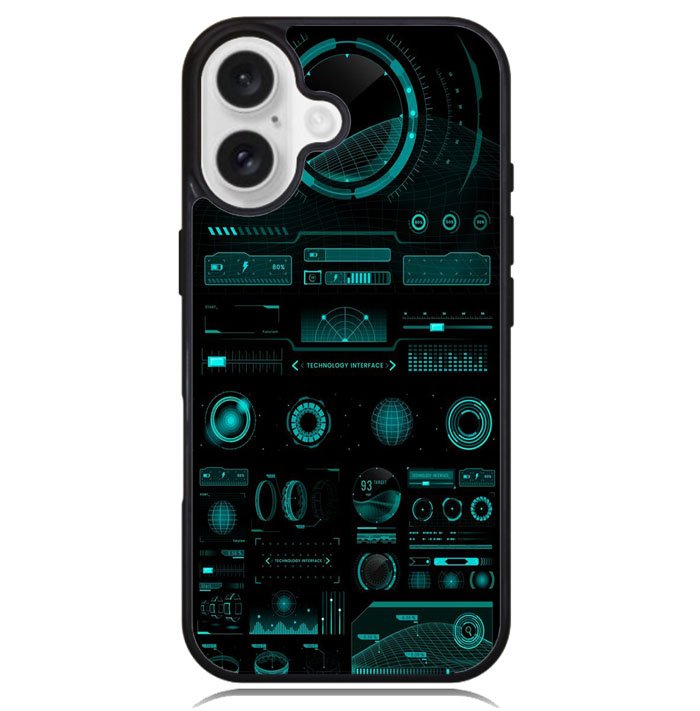premium vector of Technology X01022 iPhone 16 Plus Case