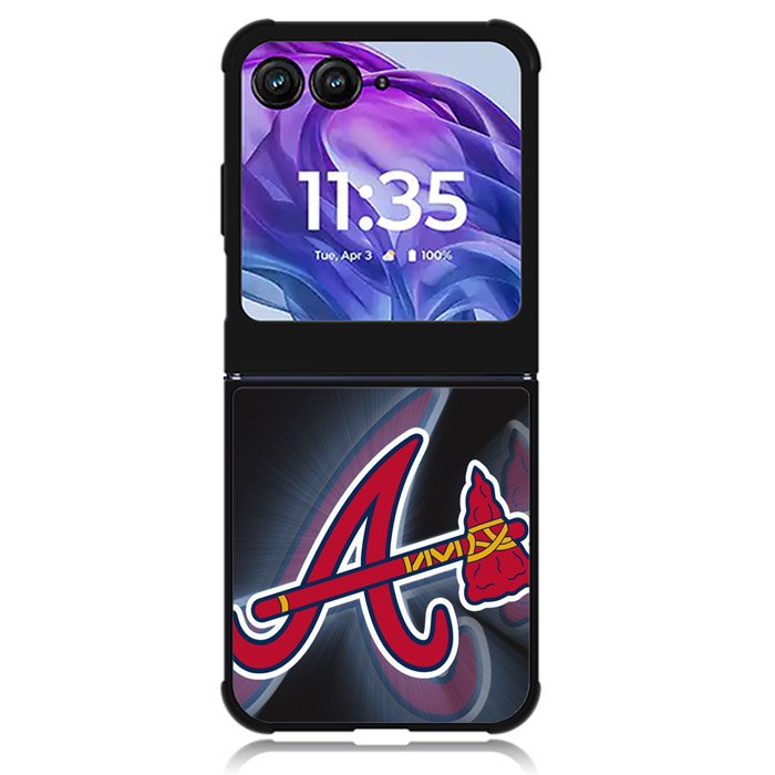 atlanta braves logo 1st Motorola Moto Razr 2024 , Moto Razr 50 Case