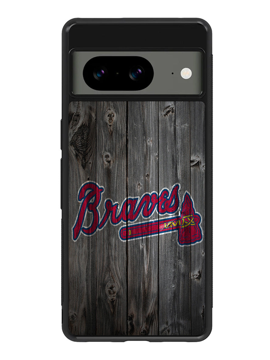 atlanta braves wood Google Pixel 8a Case