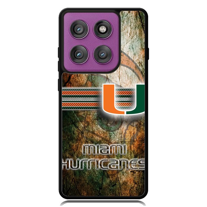 miami hurricanes Logo X02184 Motorola Moto Edge 2025 | Moto Edge 60 Fusion | Moto Edge 60 Pro Case